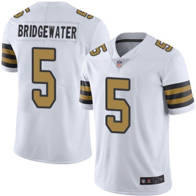 Nike New Orleans Saints #5 Teddy Bridgewater White Men's Stitched NFL Limited Rush Jersey Men's